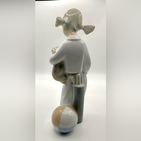 RARE Adorable Vintage Nao Lladro Young Girl in Pj's with Puppy Dog, High Gloss - Picture 4 of 8